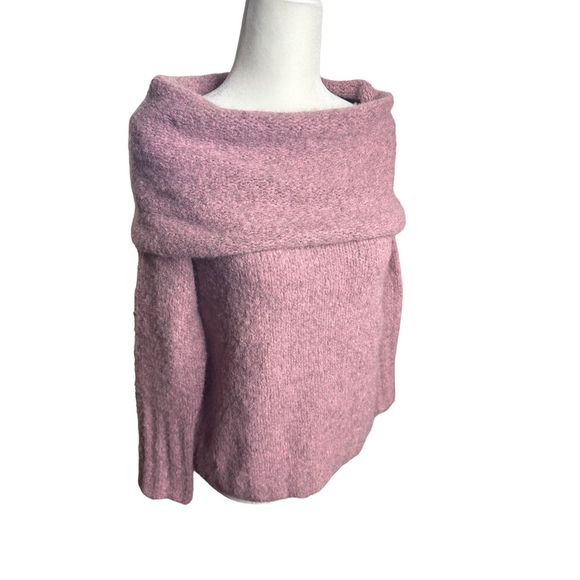 Vince Off The Shoulder Cowl Neck Alpaca Pullover Sweater Pullover Pink Size‎ XS - Picture 1 of 9